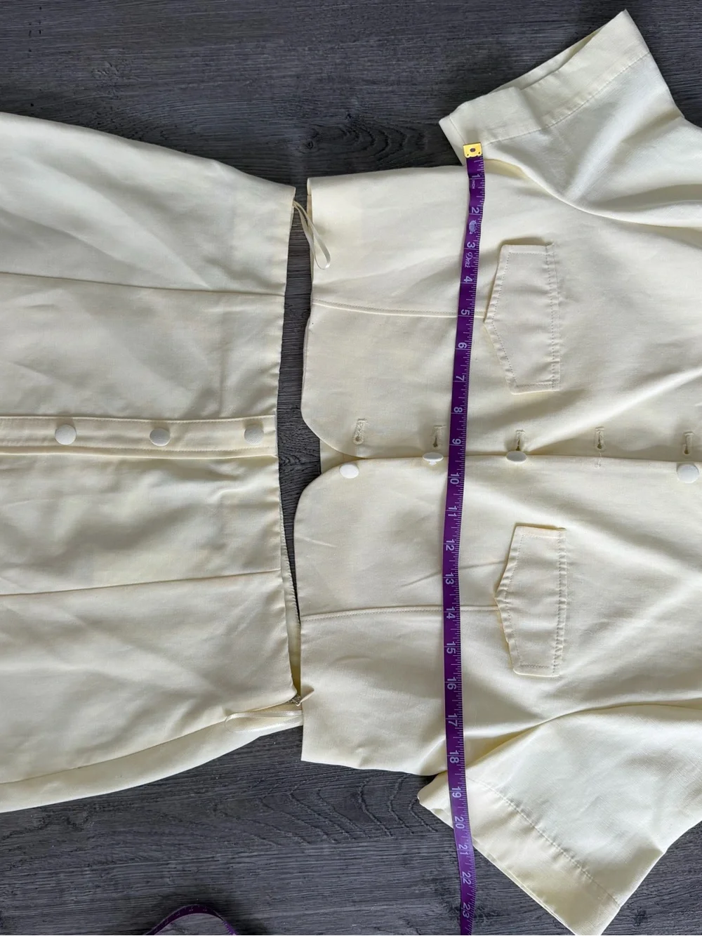 Zara Butter Yellow Linen Blend Co-Ord Set Size L NWT Button Top Mini Skirt - Picture 6 of 16